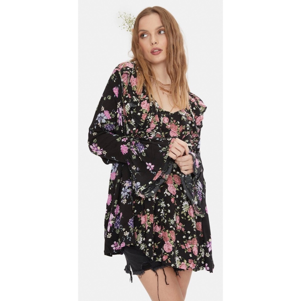 NEW Free People Loretta floral dress tunic NWOT size small